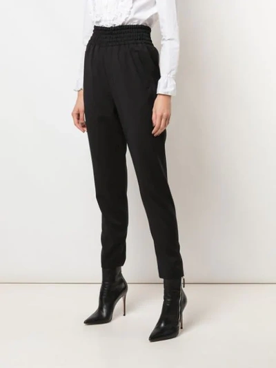 Shop Giambattista Valli Smocked Waist Trousers In Black