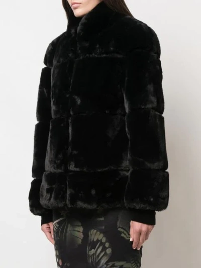 Shop Apparis Skylar Faux-fur Coat In Black