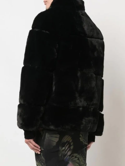 Shop Apparis Skylar Faux-fur Coat In Black