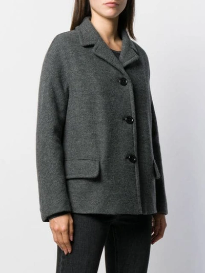 Shop Aspesi Single-breasted Jacket In Grey