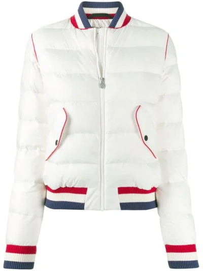 Shop Perfect Moment Padded Bomber Jacket In White