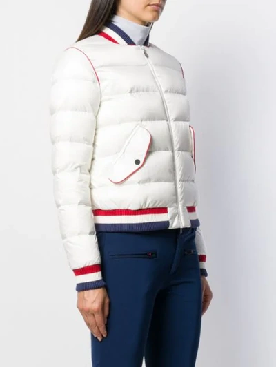 Shop Perfect Moment Padded Bomber Jacket In White