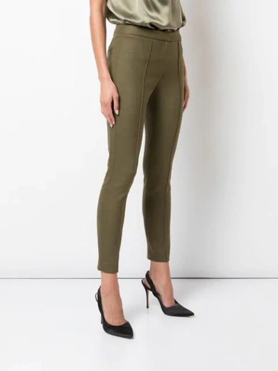 Shop Adam Lippes Cropped Slim-fit Trousers In Green