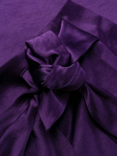 Shop Nanushka Amas Satin Wrap Skirt In Purple