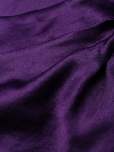 Shop Nanushka Amas Satin Wrap Skirt In Purple