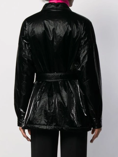 Shop Aspesi 78 Giri Belted Coat In Black