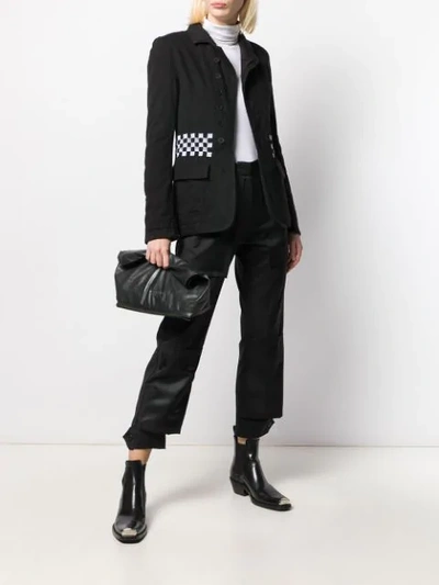 Shop Haider Ackermann Checkered Waistband Jacket In Black