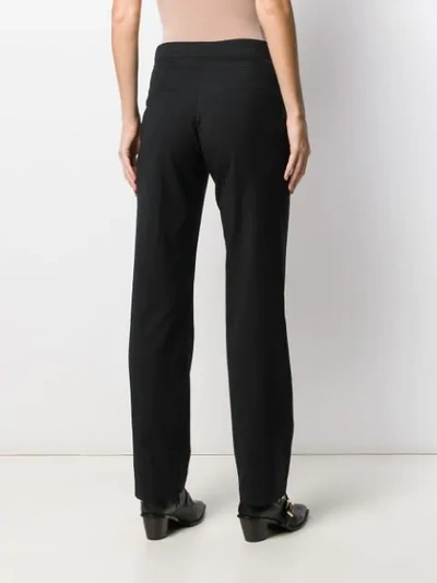 Shop Cotélac Straight Buttoned Trousers In Black