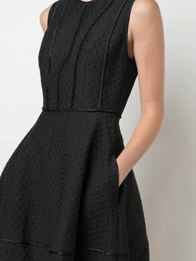 Shop Narciso Rodriguez Polka Dot Midi Dress In Black