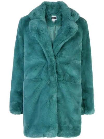 Shop Apparis Sophie Mid-length Coat In Sapphire Blue