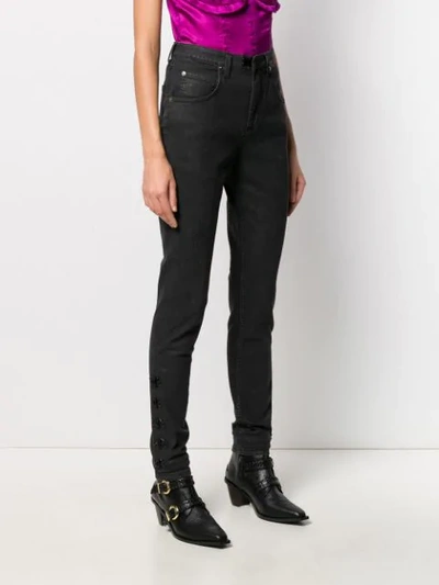Shop Olivier Theyskens Hem Fastening Jeans In Black