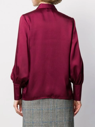 Shop L'autre Chose Bishop Sleeve Shirt In Red