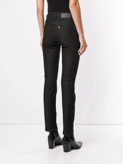 Shop Agnona Slim-fit Jeans In Black