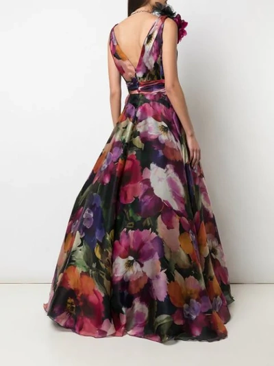 FLORAL PATTERNED GOWN