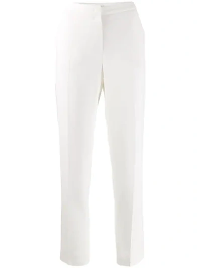 Shop Escada Slim Trousers In White