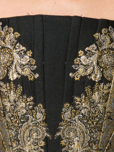 Shop Etro Brocade Embroidery Mini Dress In Black
