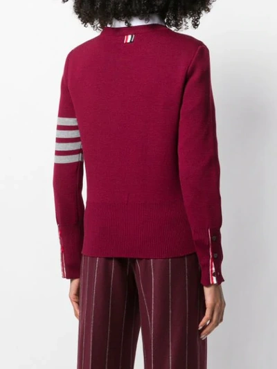 Shop Thom Browne 4-bar Milano Pullover In Red