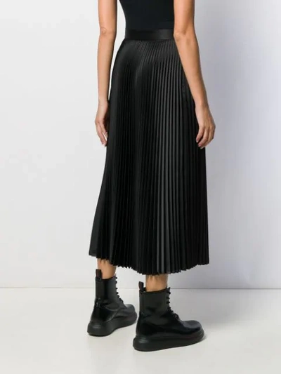 Shop Les Coyotes De Paris Pleated Midi Skirt In 138 Black