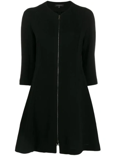 Shop Antonelli Zip-up Flared Dress In Black