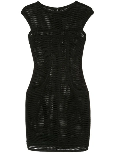 Pre-owned Chanel Mesh Short Dress In Black