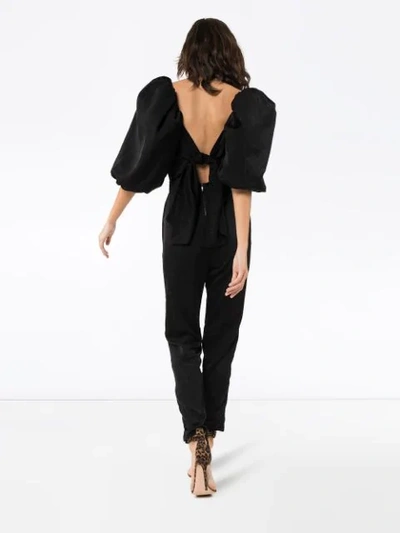 Shop Johanna Ortiz Cosmic Jacquard Jumpsuit In Black
