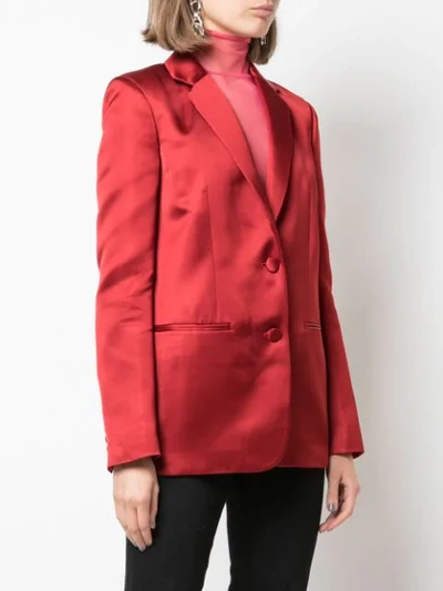 Shop Helmut Lang Single-breasted Blazer In Red