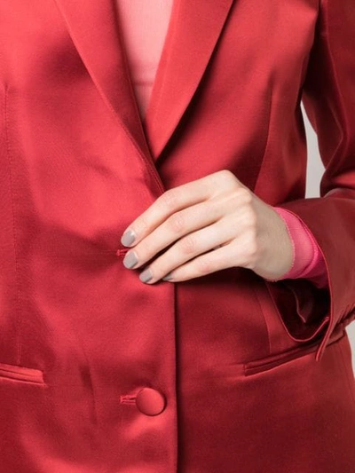 Shop Helmut Lang Single-breasted Blazer In Red