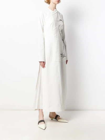 Shop Jil Sander 'lilian' Kleid In White