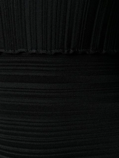 Shop Antonino Valenti Fluted Sleeve Dress In Black