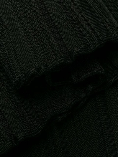 Shop Antonino Valenti Fluted Sleeve Dress In Black