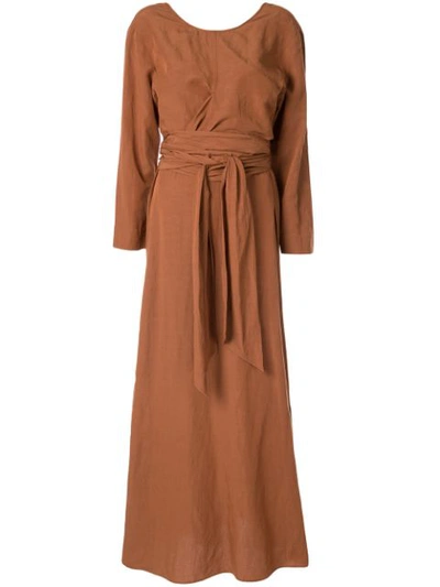 Shop Muller Of Yoshiokubo Cache Couer Dress In Brown