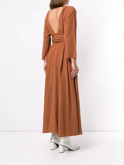 Shop Muller Of Yoshiokubo Cache Couer Dress In Brown