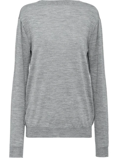 Shop Prada V-neck Cardigan - Grau In Grey
