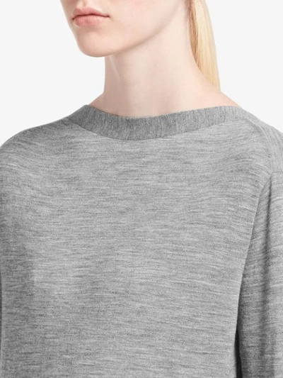 Shop Prada V-neck Cardigan - Grau In Grey