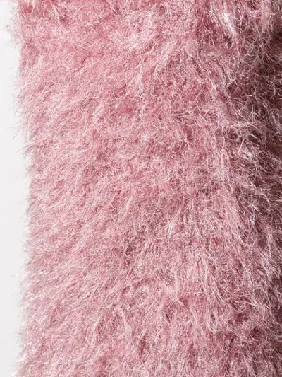 Shop Laneus Feathered Mini Dress In Pink