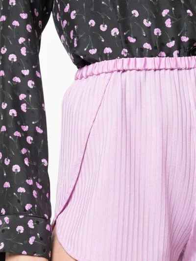 Shop Fleur Du Mal Tap Shorts In Purple