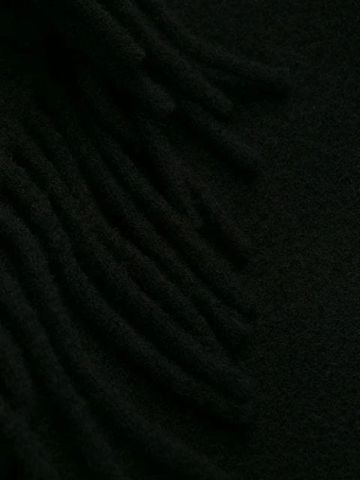 Shop Moncler Padded Fringe Jacket In Black