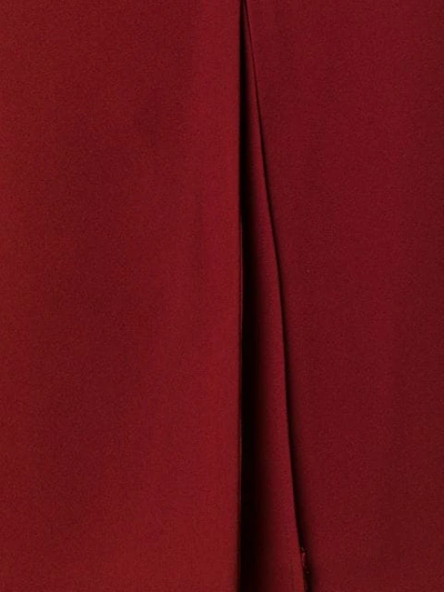Shop Victoria Beckham Box Pleat Midi Skirt In Red