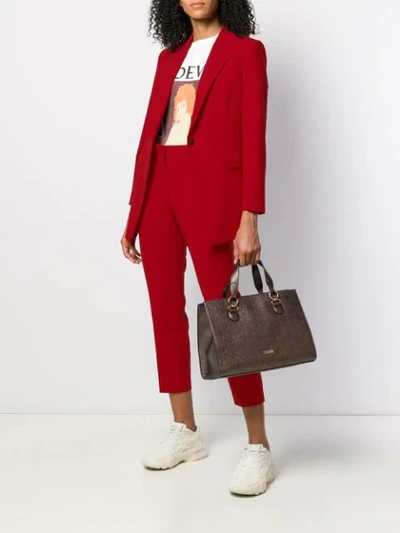 Shop Theory Cropped Tailored Trousers In Red