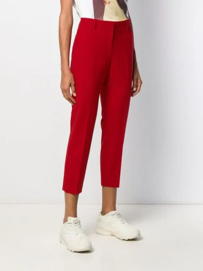 Shop Theory Cropped Tailored Trousers In Red