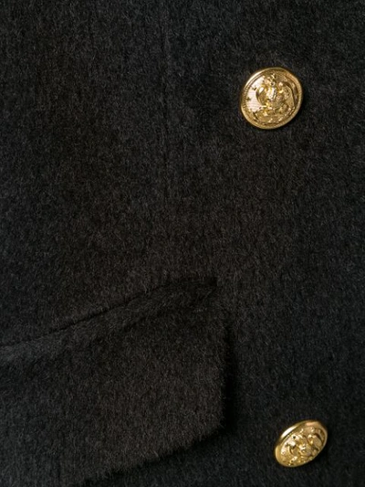 Shop Tagliatore Britta Button Detail Coat In Black
