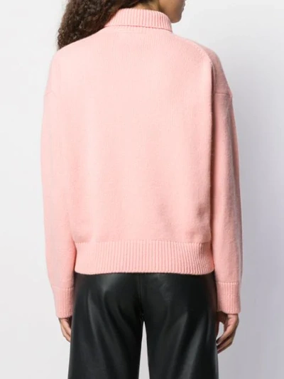 Shop Laneus Rollneck Knit Sweater In Pink