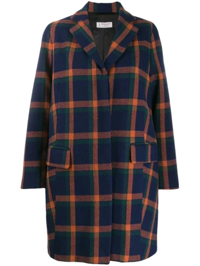 Shop Alberto Biani Checked Jacket In Blue