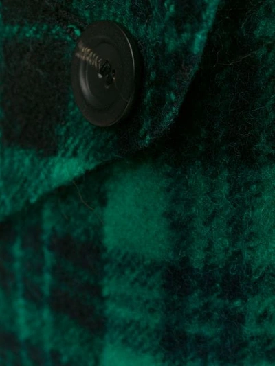 Shop Bazar Deluxe Fur Lined Cocoon Coat In Green
