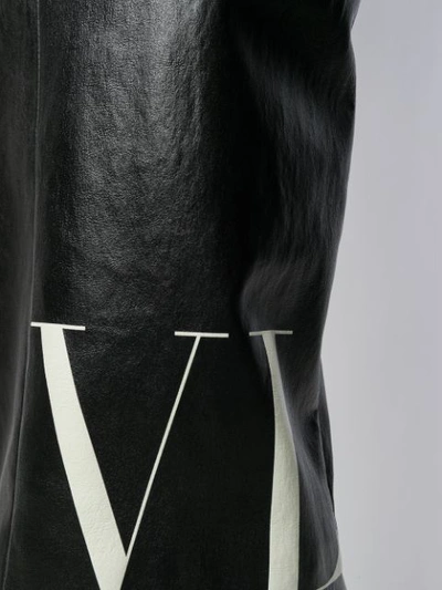 Shop Valentino Vltn Print Pencil Skirt In Black