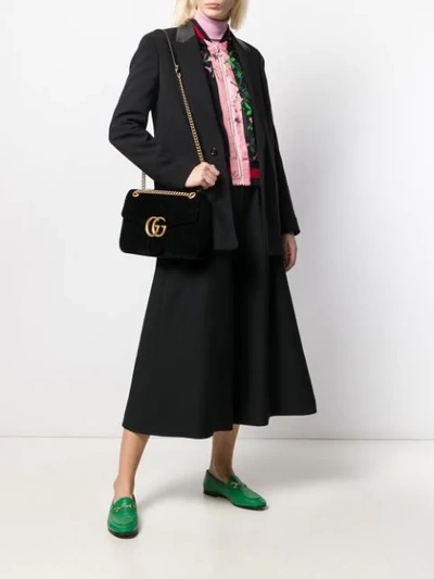 Shop Gucci High-waisted Cropped Culottes In 1000 Black