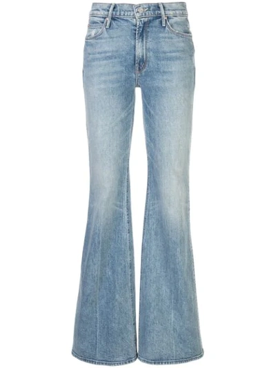 Shop Mother The Doozy Flared Jeans In Blue