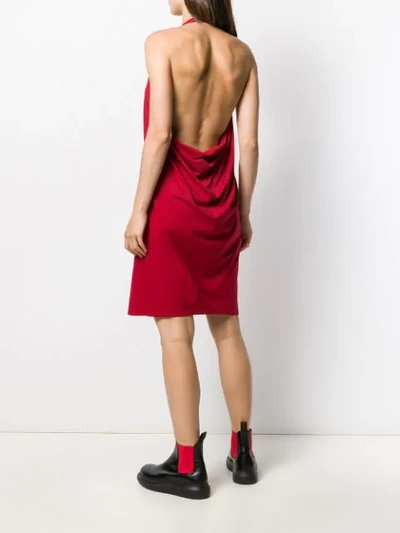 Shop Rick Owens Drkshdw Backless Short Dress In Red