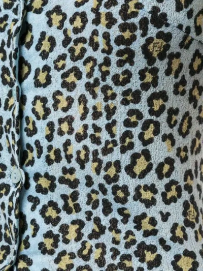 Pre-owned Fendi Leopard Print Shirt In Blue