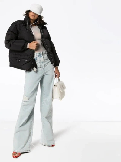Shop Off-white Oversized Tomboy Bleach-wash Jeans In Blue